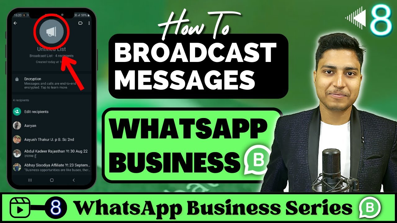How to send broadcast messages in WhatsApp Business | Group vs Broadcast | #WBVideo – 8 | IBC Rajkamal